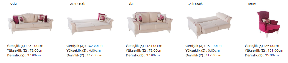 Elegance Koltuk Takımı